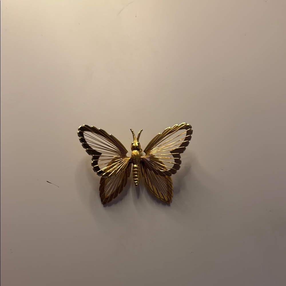 Elegant Gold Butterfly Pin